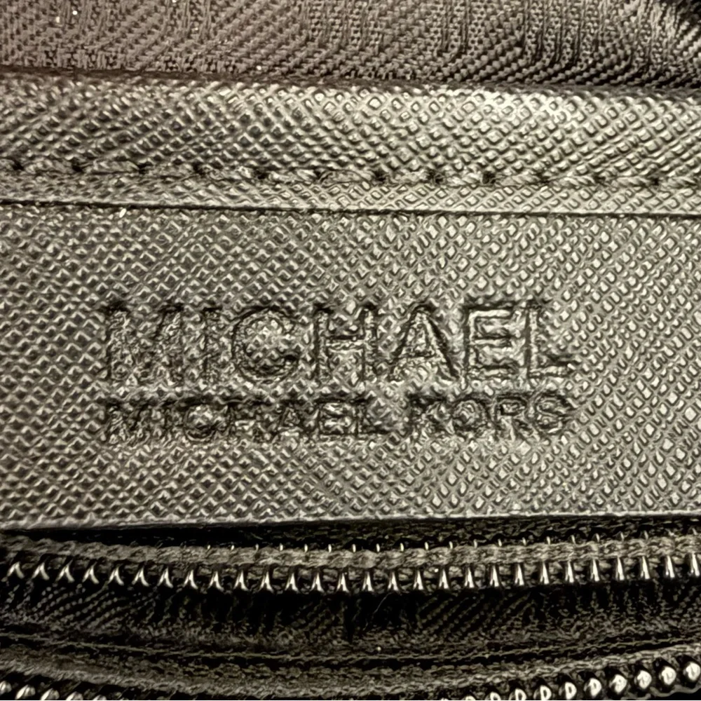 Michael Kors Black Saffiano Leather Satchel with Gold Hardware
